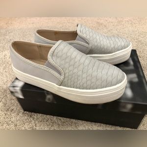 Gray Slide On Sneakers
